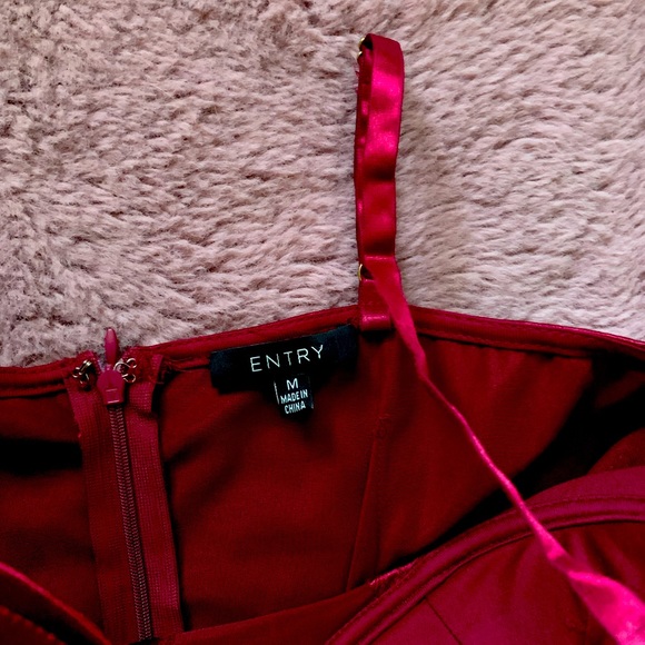 Entry Silk Red Dress - Picture 3 of 6